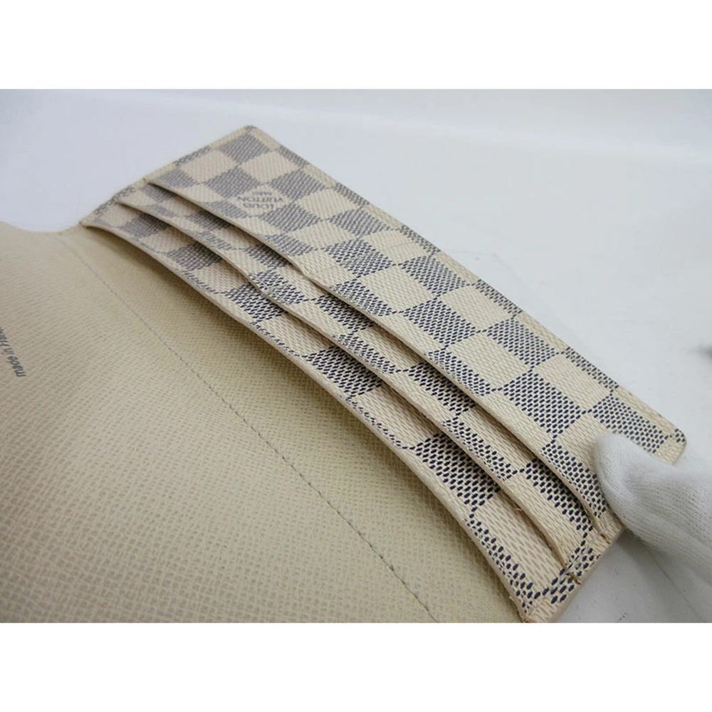LOUIS VUITTON Damier Azur White Portefeuille Josephine Long Wallet - Picture 7 of 9